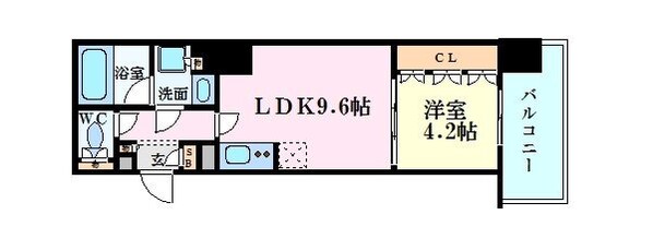 江坂駅 徒歩5分 13階の物件間取画像